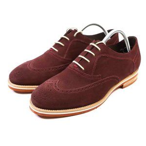 Bacco Bucci Burgundy Lexington Suede Oxfords 8 US